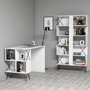 Hanah Home Combo de Mesa de Estudio y Estantería Blanco y Negro